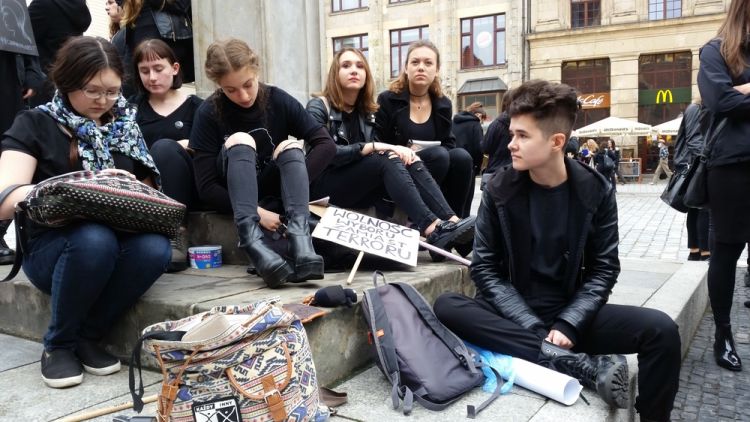 Czarny Protest: Strajk Młodych bez pozwolenia na zgromadzenie publiczne (ZOBACZ ZDJĘCIA), Damian Filipowski