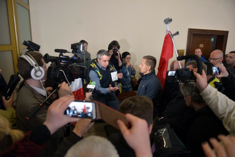 Zwolennicy Piotra Rybaka manifestowali pod sądem [DUŻO ZDJĘĆ], Wojciech Bolesta