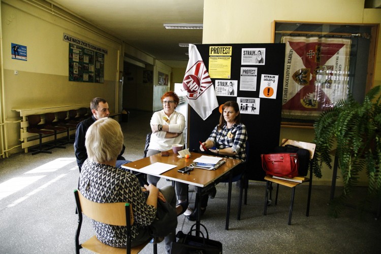 Trzeci dzień strajku nauczycieli. We Wrocławiu wszystkie gimnazja przeprowadziły egzaminy, Magda Pasiewicz