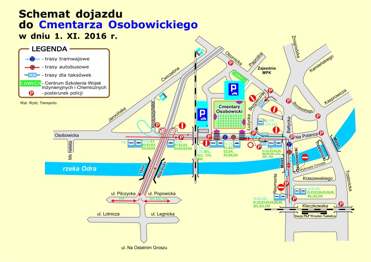Zmiany w organizacji ruchu przy wrocławskich cmentarzach (UTRUDNIENIA DLA KIEROWCÓW), Urząd Miejski Wrocławia