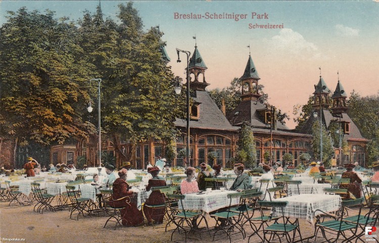 Tak wyglądała Szwajcarka - modna 100 lat temu restauracja w Parku Szczytnickim, fotopolska.eu
