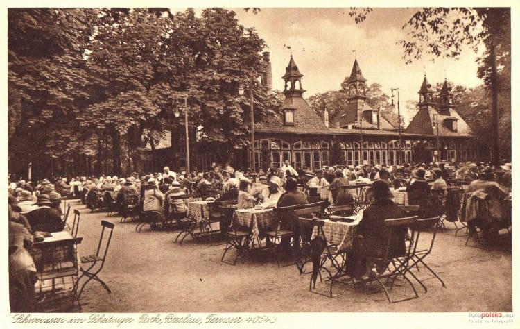 Tak wyglądała Szwajcarka - modna 100 lat temu restauracja w Parku Szczytnickim, fotopolska.eu