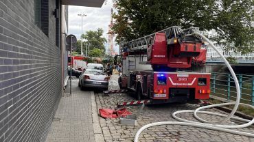 Pożar hotelu w centrum Wrocławia [ZDJĘCIA]