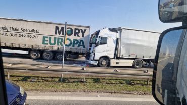 Karambol na autostradzie A4 koło Wrocławia. Zderzyło się aż pięć tirów