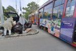Wrocław: Wypadek osobówki i tramwaju na Biskupinie, Zdjęcie nadesłane przez czytelnika