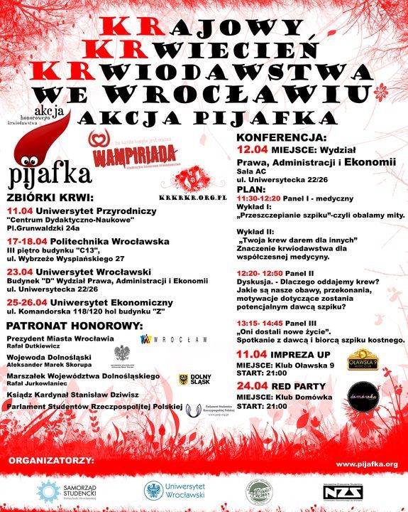 We Wrocławiu rusza KRajowy KRwiecień KRwiodawstwa, materiały organizatora