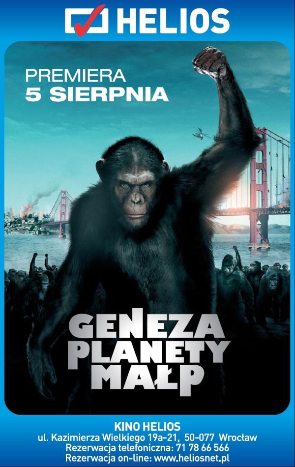 Premiera w Heliosie: „Geneza planety małp” - BILETY!, materiały prasowe