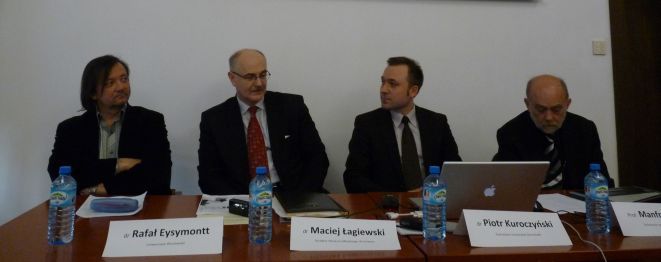 Od lewej: dr Rafał Eysymontt, dr Maciej Łagiewski, dr Piotr Kuroczyński ora prof. Manfred Koob.