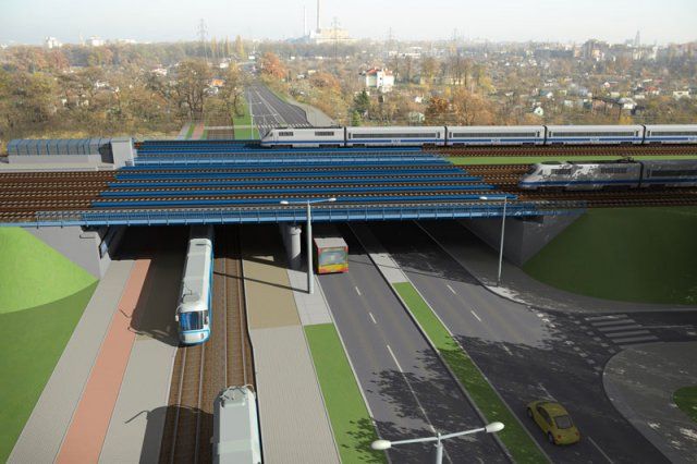 Tak po przebudowie ma wyglądać wiadukt kolejowy nad ulicą Starogroblową