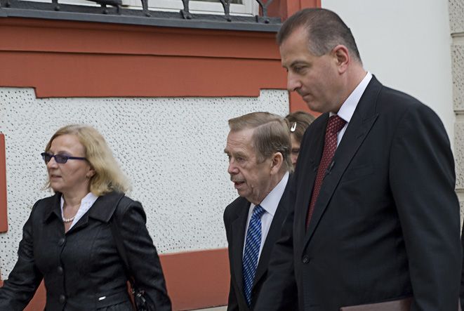 Vaclav Havel podczas swojej wizyty we Wrocławiu w roku 2009.
