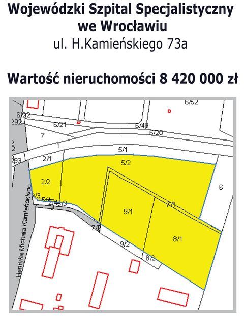 Szpital przy ul. Kamieńskiego dostał od Wrocławia prezent za prawie 8,5 mln zł , UM Wrocławia
