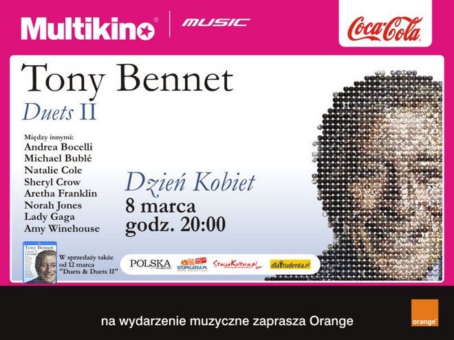 Koncert Tony'ego Benneta wrocławianki obejrzą w Multikinie w Dzień Kobiet