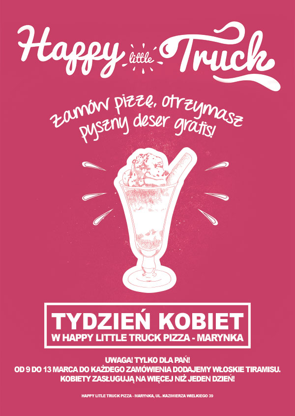 Wrocławski food truck zaprasza na Tydzień Kobiet. Każda z pań może liczyć na włoski deser, mat. prasowe