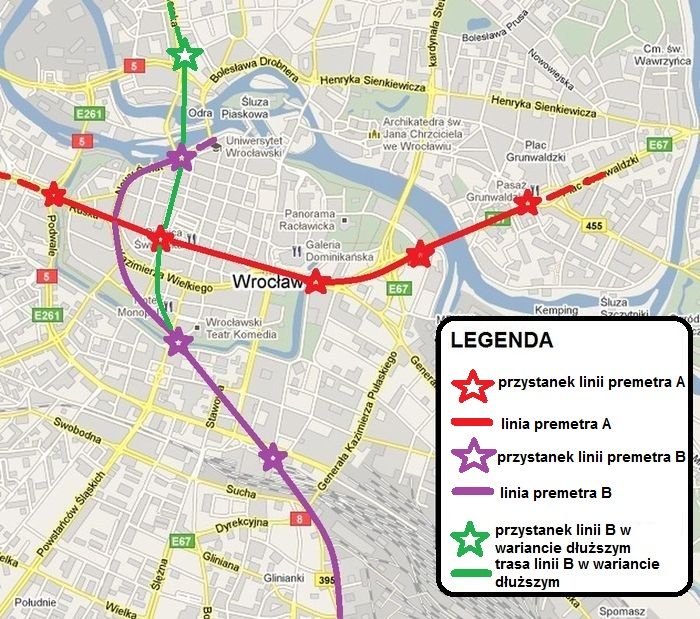 Taki układ tuneli tramwajowych proponują naukowcy z Politechniki Wrocławskiej.