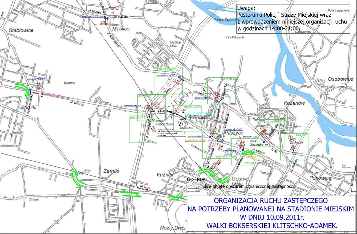 O 14 zamykają ulice w rejonie Maślic, Pilczyc i Kozanowa, UM Wrocław