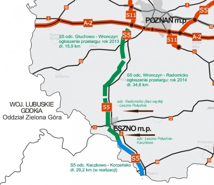 Kilkanaście firm bije się o budowę kolejnego odcinka drogi S5 z Wrocławia do Poznania, GDDKiA
