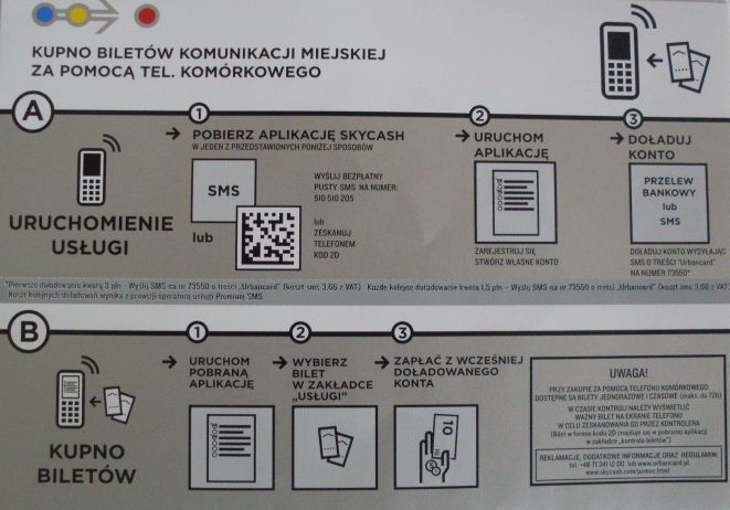 Naklejki informujące jak zakupić bilet przez komórkę dostępne są już we wrocławskiej komunikacji.