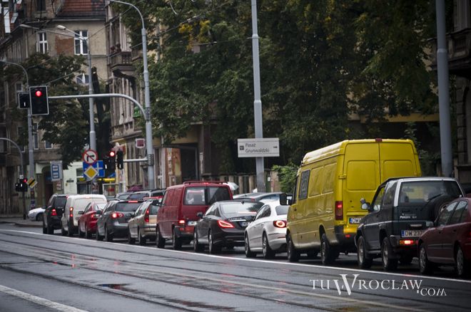 Problem korków występuje na wrocławskich ulicach także w weekendy