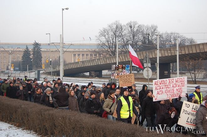 W marszu przeciw ACTA wzięło udział kilkaset osób