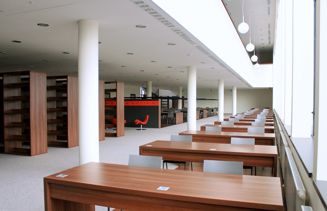 Wnętrza Bibliotechu Politechniki Wrocławskiej
