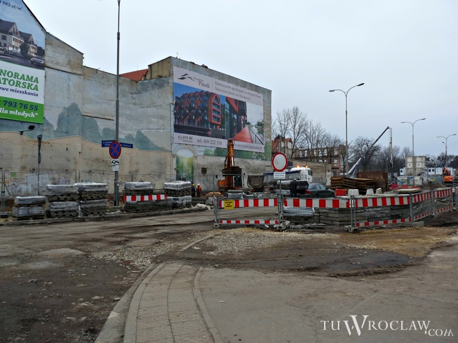 Wielkie wykopy na Zamkowej. Budują tunel do parkingu pod Narodowym Forum Muzyki, Tomek Matejuk