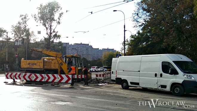 Utrudnienia na ulicy Grabiszyńskiej z powodu awarii potrwają aż do połowy grudnia, archiwum