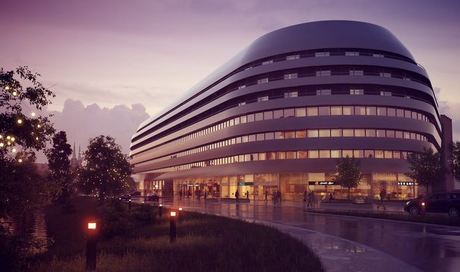 Taki będzie pięciogwiazdkowy hotel DoubleTree by Hilton budowany we Wrocławiu, mat. inwestora/ovowroclaw.com