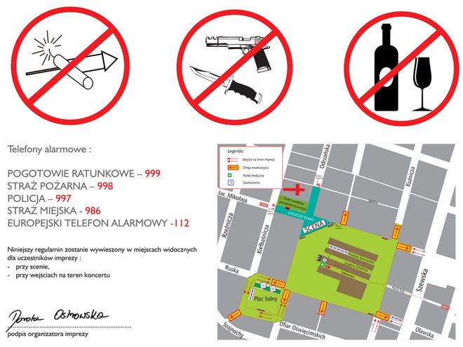 Oto mapy, zasady poruszania się, parkowania i regulamin Sylwestra w Rynku, mat. UM Wrocławia