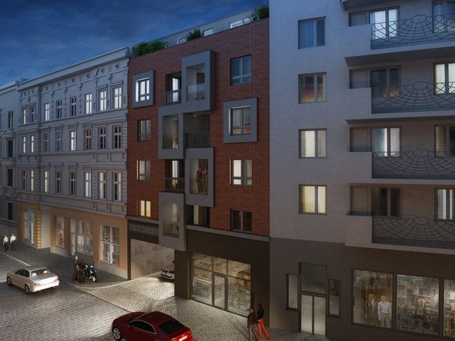 W miejscu kina Pionier będą mieszkania. Apartamentowiec budują też w oficynie, mat. inwestora/instrem.pl