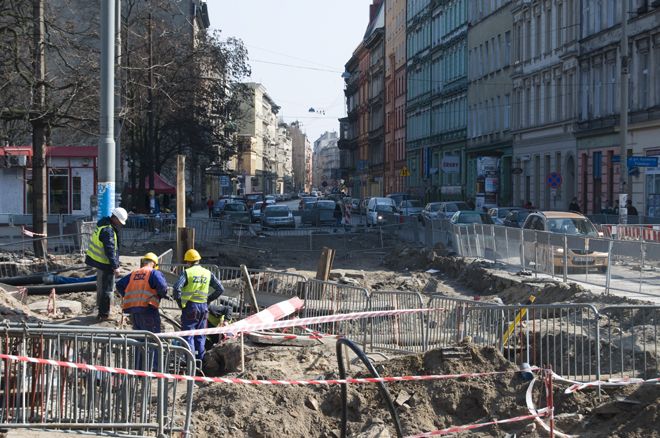 Najświeższe zdjęcia z przebudowy ulicy Pułaskiego i nowego torowiska, Magda Oczadły