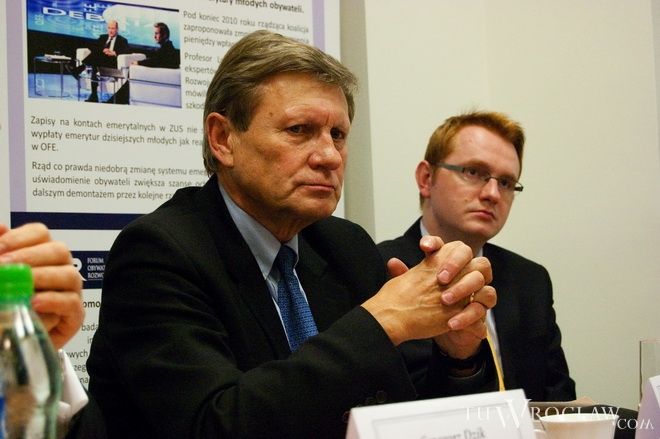 Leszek Balcerowicz promował we Wrocławiu Forum Obywatelskiego Rozwoju, Tomasz Sąsiada