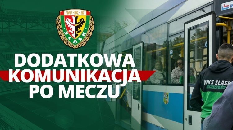 Dodatkowe tramwaje odwiozą kibiców po meczu Śląsk - Pogoń, Śląsk Wrocław