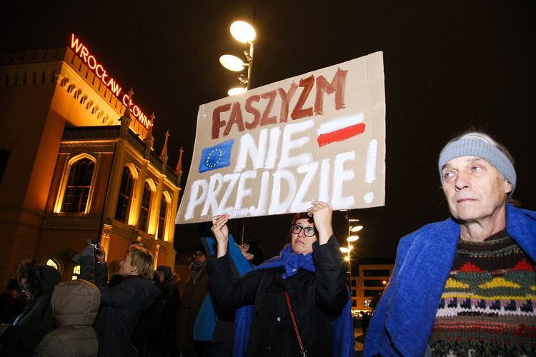 Wrocławianie protestowali przeciwko faszyzmowi, Magda Pasiewicz