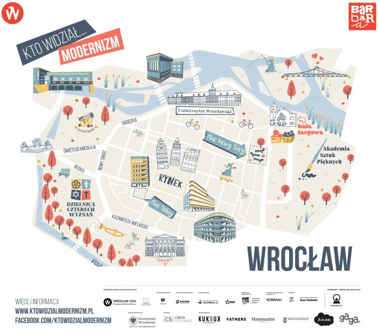 Powstała ilustrowana mapa wrocławskiej moderny!, zbiory organizatora