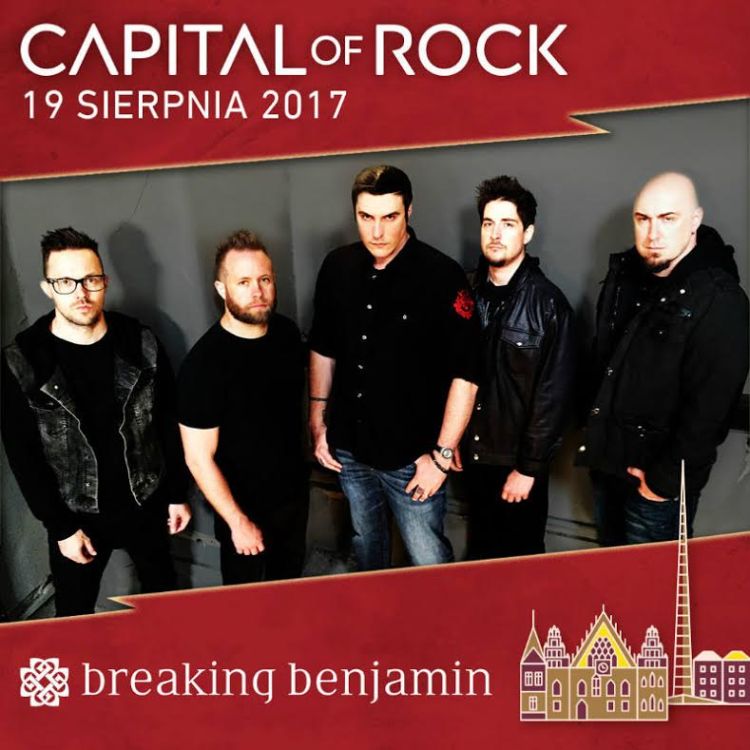 Breaking Benjamin po raz pierwszy w Polsce na Capital of Rock, zbiory organizatora