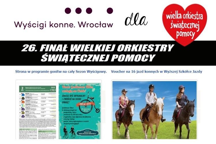 Wyścigi konne Wrocław oraz WSJW Partynice znów zagrają z WOŚP, 0