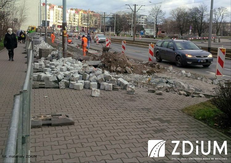 Trwają prace nad budową tras rowerowych na Drobnera, ZDiUM