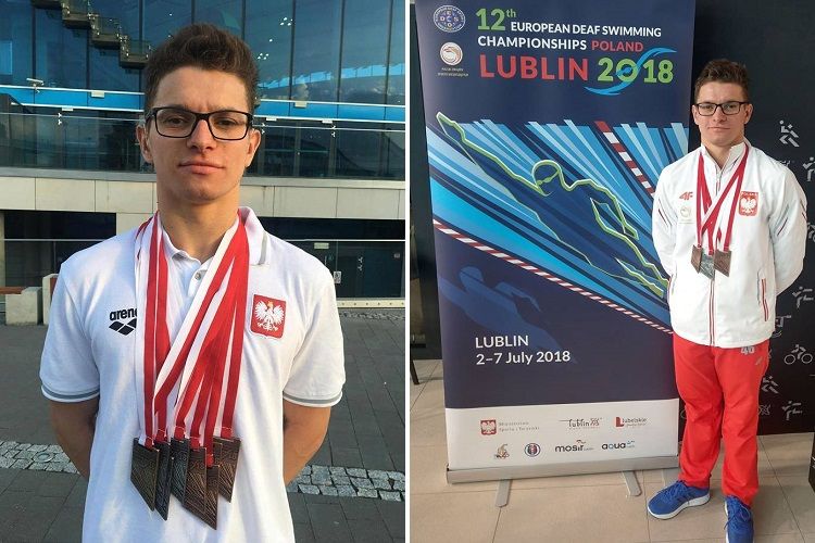 Wielki sukces wrocławskiego pływaka! Konrad Powroźnik z ośmioma medalami mistrzostw Europy, WKSN Świt