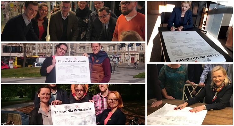 5 kandydatów na prezydenta Wrocławia popiera postulaty aktywistów miejskich, mat. organizatora