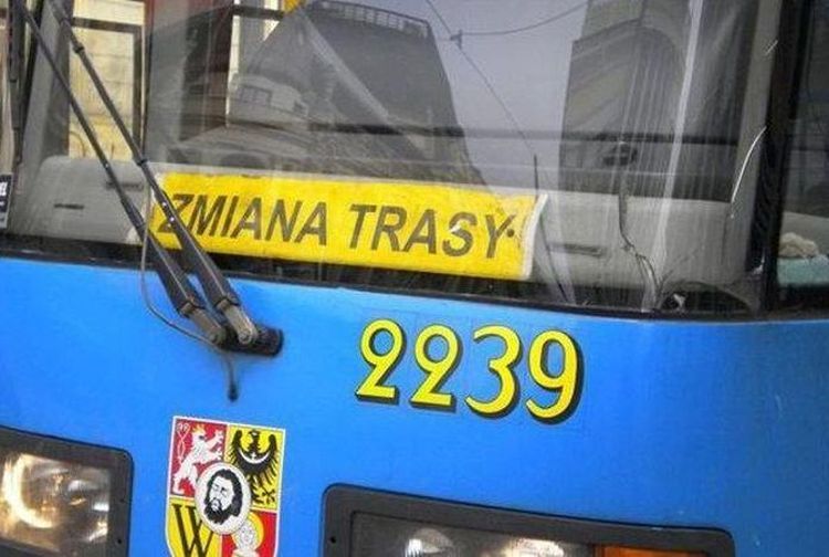 Awaria tramwaju na Żmigrodzkiej. Były objazdy, 0