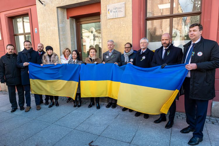 Wojna Rosja-Ukraina. Wrocław zadeklarował solidarność z Ukrainą, UM Wrocław