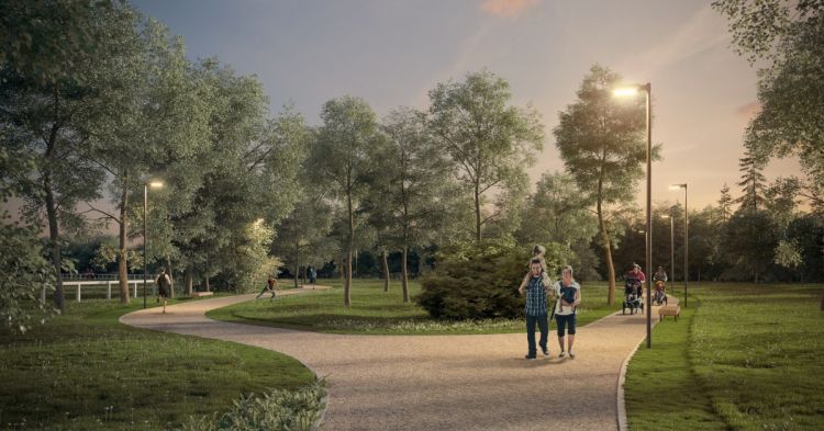 Miasto oświetli park linearny na Partynicach po 5 latach od jego otwarcia, UM Wrocław