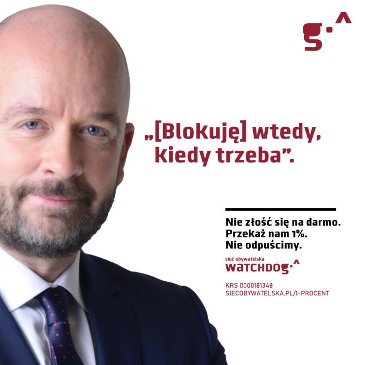 Jacek Sutryk w reklamie: został antybohaterem kampanii, Watchdog Polska