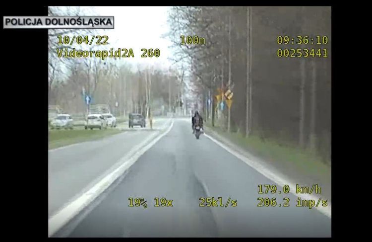 Wrocław: Naćpany motocyklista i 175 km/h w środku miasta [FILM], KWP Wrocław