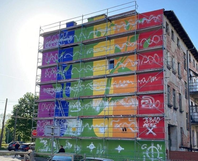 Wrocław: Nowy tęczowy mural LGBT przy Opolskiej zdewastowany [ZDJĘCIA], Marta M.