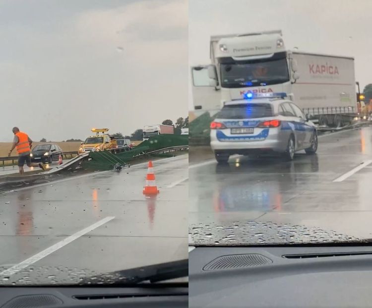 Autostrada A4: Tir wjechał w bariery pod Wrocławiem. Zablokowane dwa pasy w obu kierunkach, Oskar Jaroszewski