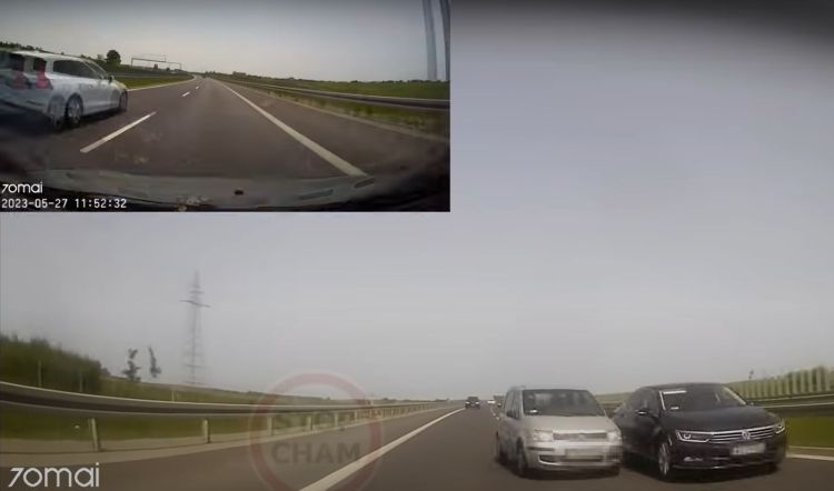 Wypadek na S5 pod Wrocławiem. Kierowca nagrał moment zderzenia [WIDEO], STOP CHAM