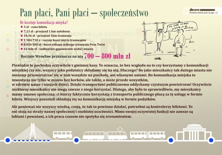 MPK chce przekonać pasażerów, że jazda na gapę jest passe, Biuro Promocji MPK Wrocław