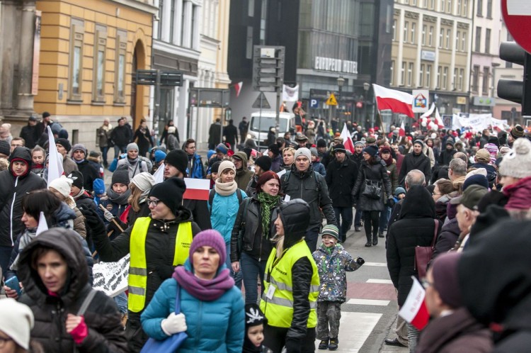Radosna Parada Niepodległości przeszła ulicami Wrocławia [DUŻO ZDJĘĆ], Damian Filipowski