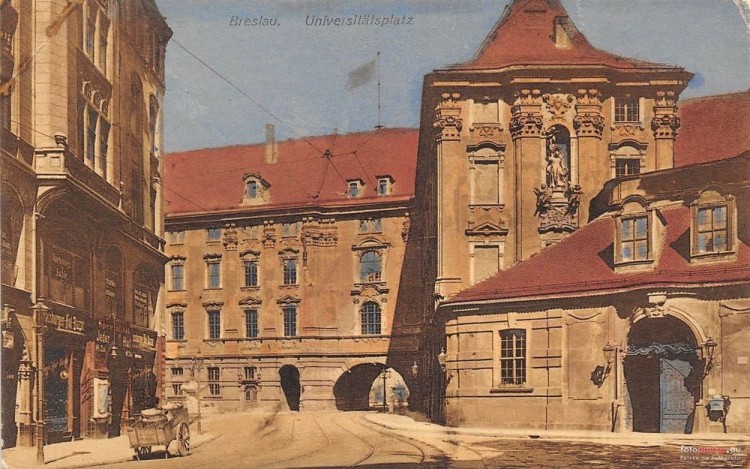 Wrocław dawniej i dziś: Uniwersytet Wrocławski, fotopolska.eu